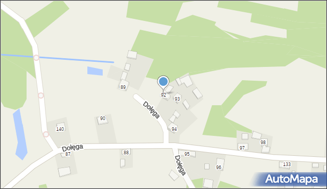 Dołęga, Dołęga, 92, mapa Dołęga