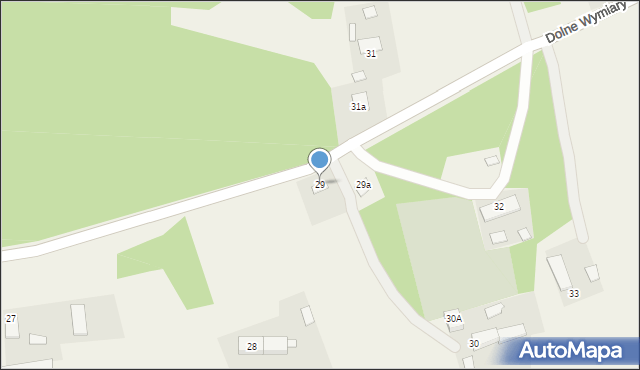 Dolne Wymiary, Dolne Wymiary, 29, mapa Dolne Wymiary