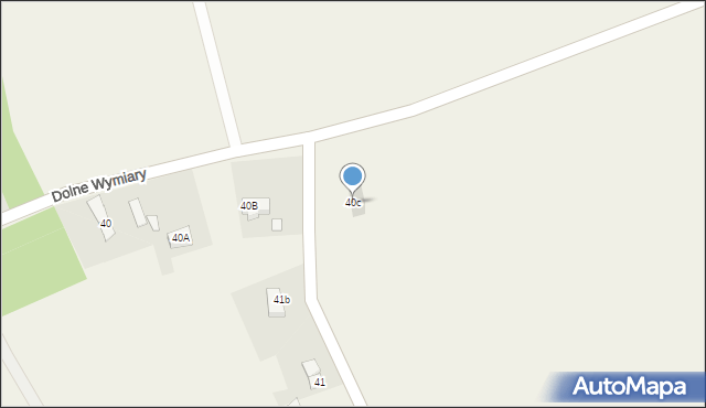 Dolne Wymiary, Dolne Wymiary, 40c, mapa Dolne Wymiary