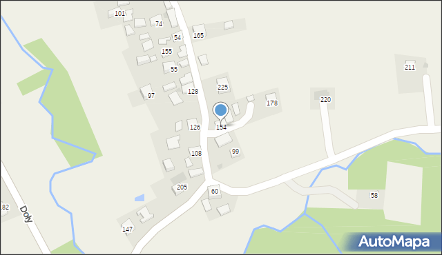 Doły, Doły, 154, mapa Doły