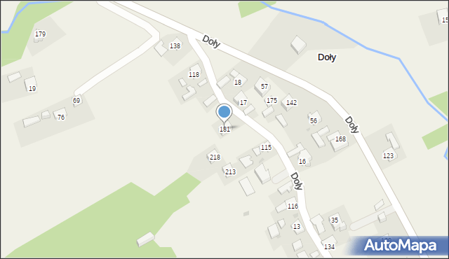 Doły, Doły, 181, mapa Doły