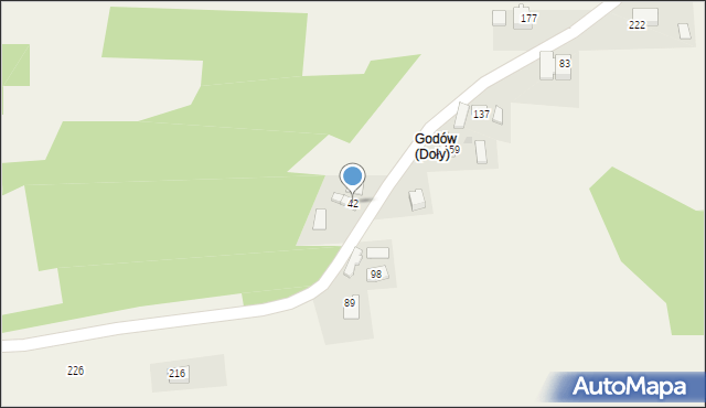 Doły, Doły, 42, mapa Doły
