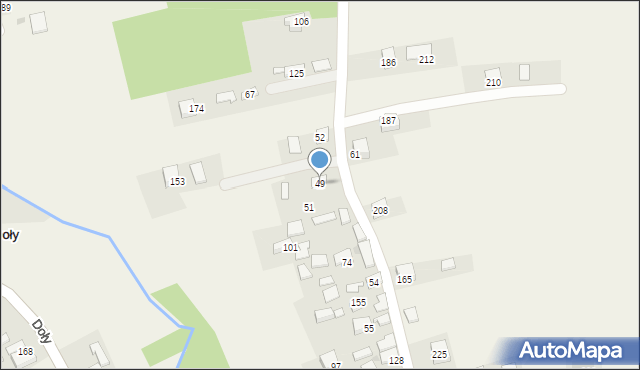 Doły, Doły, 49, mapa Doły
