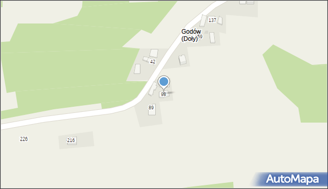 Doły, Doły, 98, mapa Doły