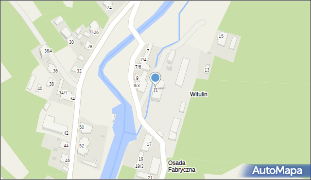 Doły Biskupie, Doły Biskupie, 11, mapa Doły Biskupie