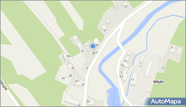 Doły Biskupie, Doły Biskupie, 28, mapa Doły Biskupie