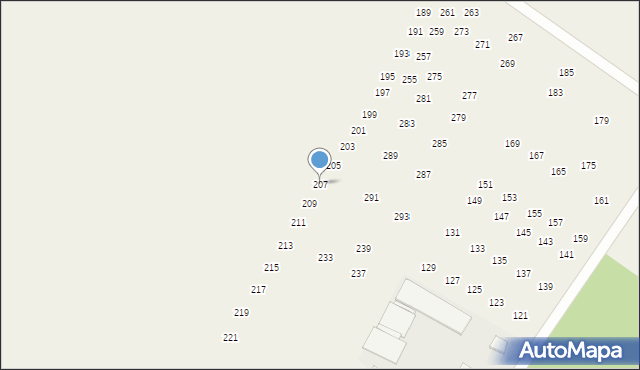 Domachowo, Domachowo, 207, mapa Domachowo