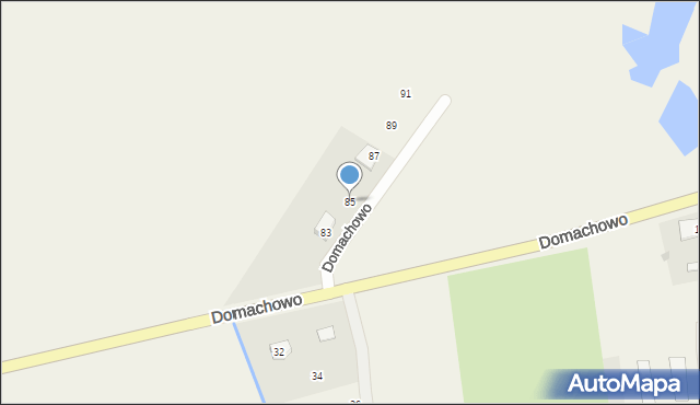 Domachowo, Domachowo, 85, mapa Domachowo