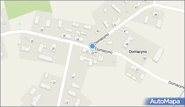 Domacyno, Domacyno, 12, mapa Domacyno