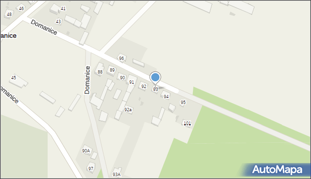 Domanice, Domanice, 93, mapa Domanice