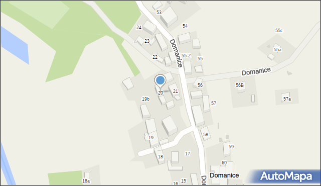 Domanice, Domanice, 20, mapa Domanice