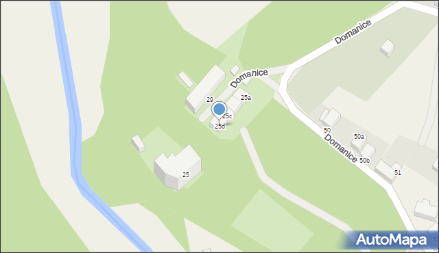 Domanice, Domanice, 25d, mapa Domanice