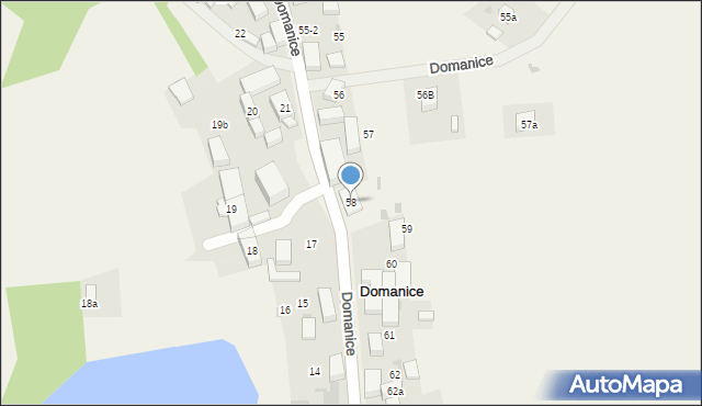 Domanice, Domanice, 58, mapa Domanice