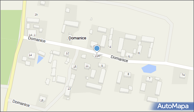 Domanice, Domanice, 11A, mapa Domanice