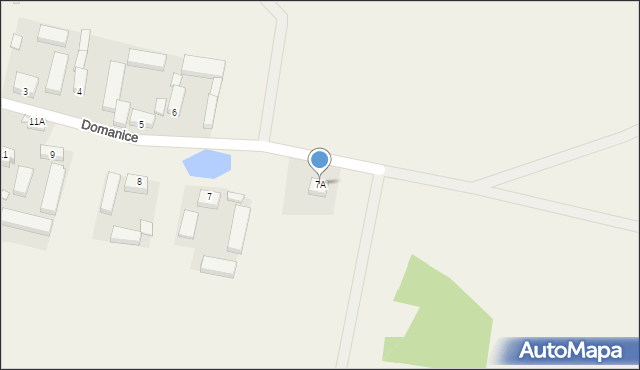 Domanice, Domanice, 7A, mapa Domanice