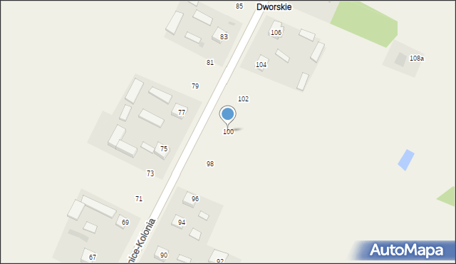 Domanice-Kolonia, Domanice-Kolonia, 100, mapa Domanice-Kolonia