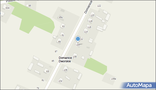 Domanice-Kolonia, Domanice-Kolonia, 110, mapa Domanice-Kolonia