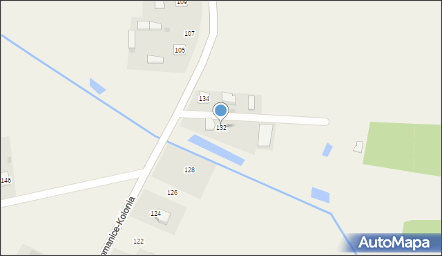 Domanice-Kolonia, Domanice-Kolonia, 132, mapa Domanice-Kolonia