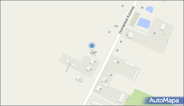 Domanice-Kolonia, Domanice-Kolonia, 21a, mapa Domanice-Kolonia