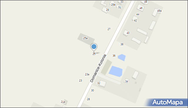 Domanice-Kolonia, Domanice-Kolonia, 25, mapa Domanice-Kolonia