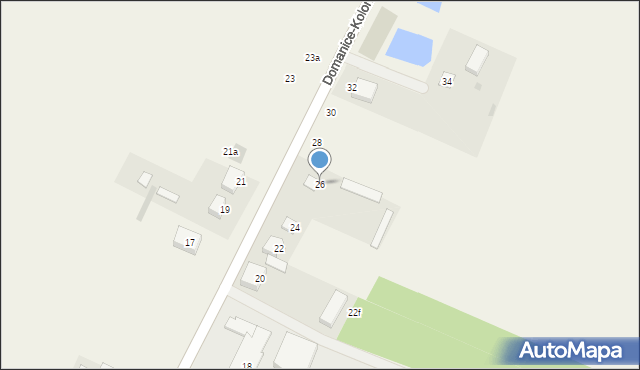 Domanice-Kolonia, Domanice-Kolonia, 26, mapa Domanice-Kolonia