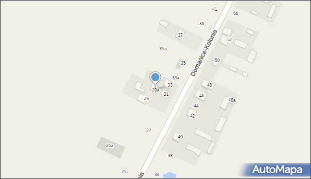 Domanice-Kolonia, Domanice-Kolonia, 29a, mapa Domanice-Kolonia