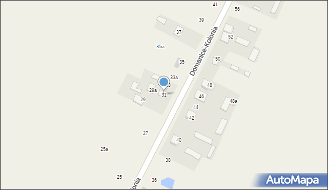Domanice-Kolonia, Domanice-Kolonia, 31, mapa Domanice-Kolonia