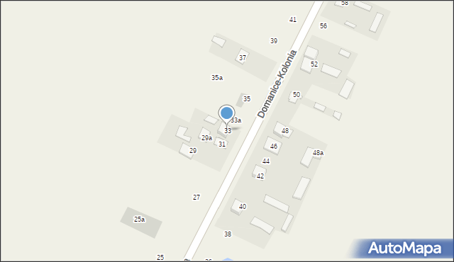 Domanice-Kolonia, Domanice-Kolonia, 33, mapa Domanice-Kolonia