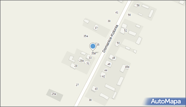 Domanice-Kolonia, Domanice-Kolonia, 33a, mapa Domanice-Kolonia