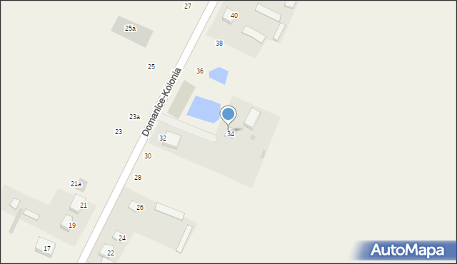 Domanice-Kolonia, Domanice-Kolonia, 34a, mapa Domanice-Kolonia