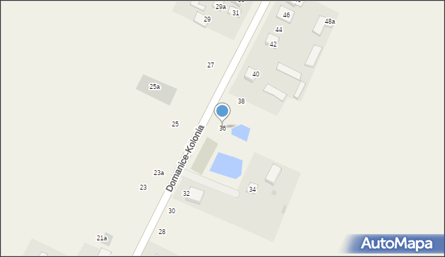 Domanice-Kolonia, Domanice-Kolonia, 36, mapa Domanice-Kolonia