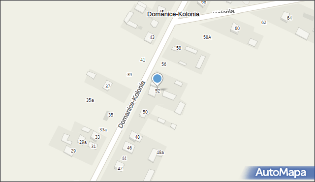 Domanice-Kolonia, Domanice-Kolonia, 52, mapa Domanice-Kolonia