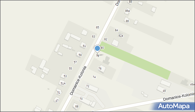 Domanice-Kolonia, Domanice-Kolonia, 78, mapa Domanice-Kolonia