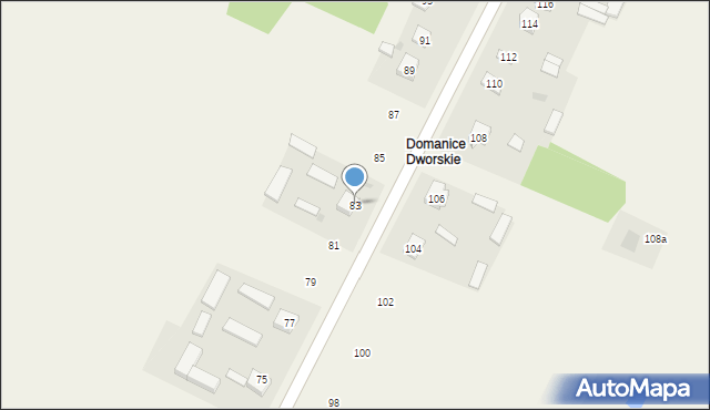 Domanice-Kolonia, Domanice-Kolonia, 83, mapa Domanice-Kolonia