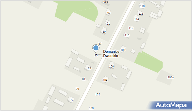 Domanice-Kolonia, Domanice-Kolonia, 85, mapa Domanice-Kolonia