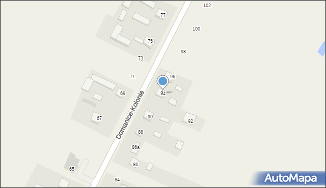 Domanice-Kolonia, Domanice-Kolonia, 94, mapa Domanice-Kolonia