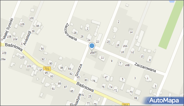 Domaniew, Domaniew, 45A, mapa Domaniew