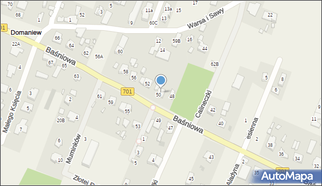 Domaniew, Domaniew, 64A, mapa Domaniew
