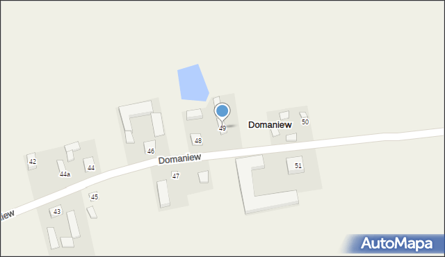 Domaniew, Domaniew, 49, mapa Domaniew