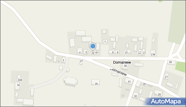 Domaniew, Domaniew, 6, mapa Domaniew