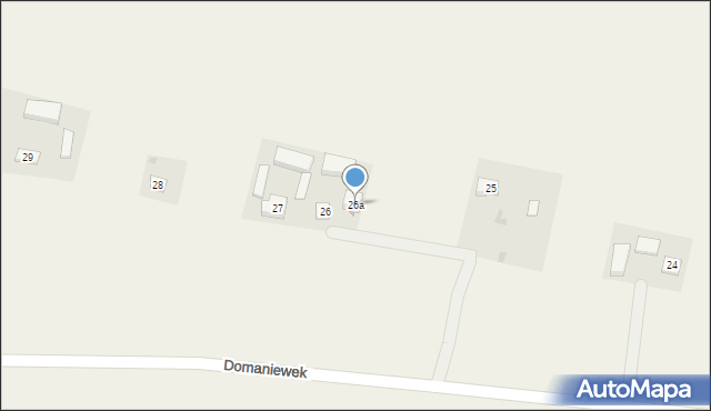 Domaniewek, Domaniewek, 26a, mapa Domaniewek