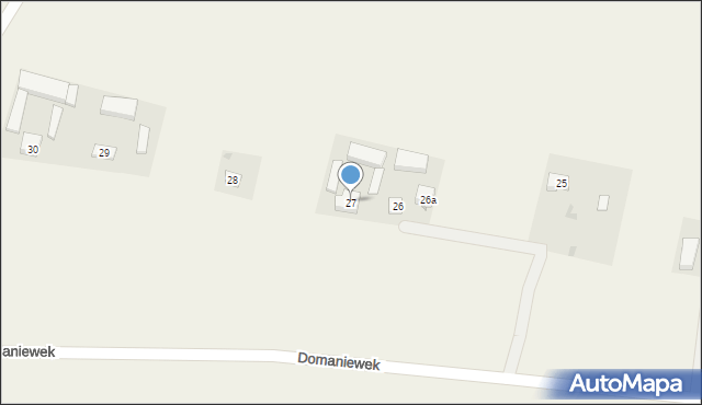 Domaniewek, Domaniewek, 27, mapa Domaniewek
