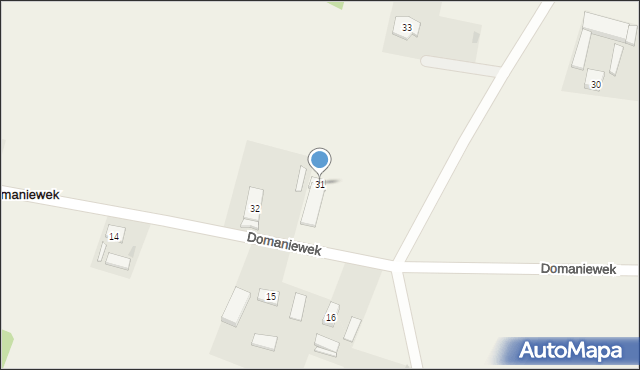 Domaniewek, Domaniewek, 31, mapa Domaniewek