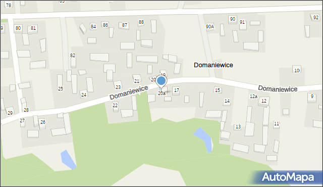 Domaniewice, Domaniewice, 20a, mapa Domaniewice