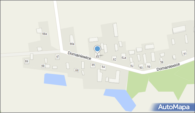 Domaniewice, Domaniewice, 63, mapa Domaniewice