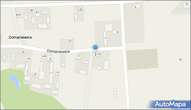 Domaniewice, Domaniewice, 8, mapa Domaniewice