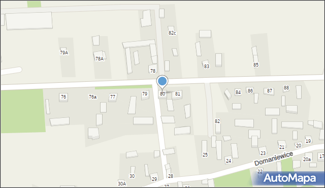 Domaniewice, Domaniewice, 80, mapa Domaniewice