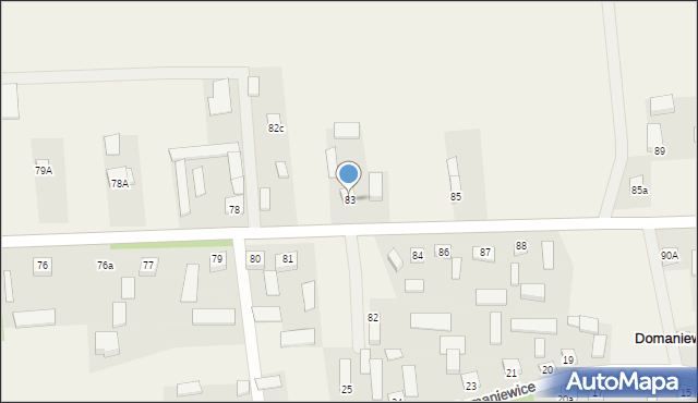 Domaniewice, Domaniewice, 83, mapa Domaniewice