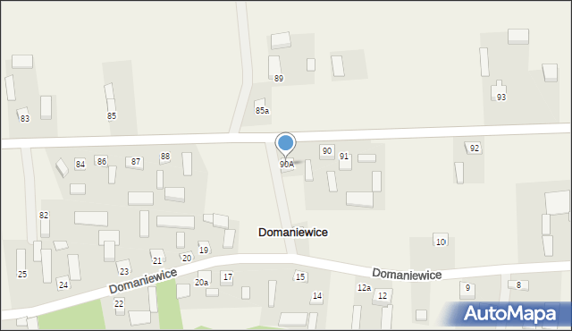 Domaniewice, Domaniewice, 90A, mapa Domaniewice