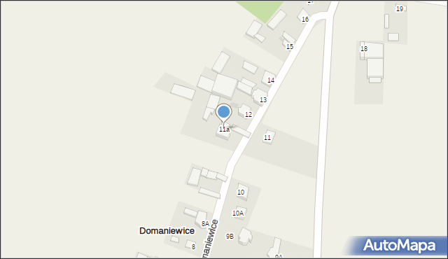 Domaniewice, Domaniewice, 11a, mapa Domaniewice